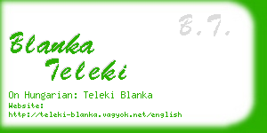 blanka teleki business card